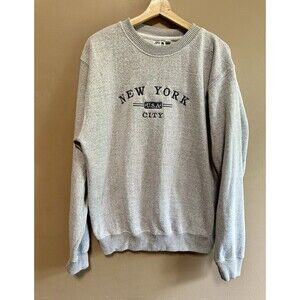 ESY Surf Co. New York City Graphic Gray Crewneck Sweatshirt Pullover Size XL EUC